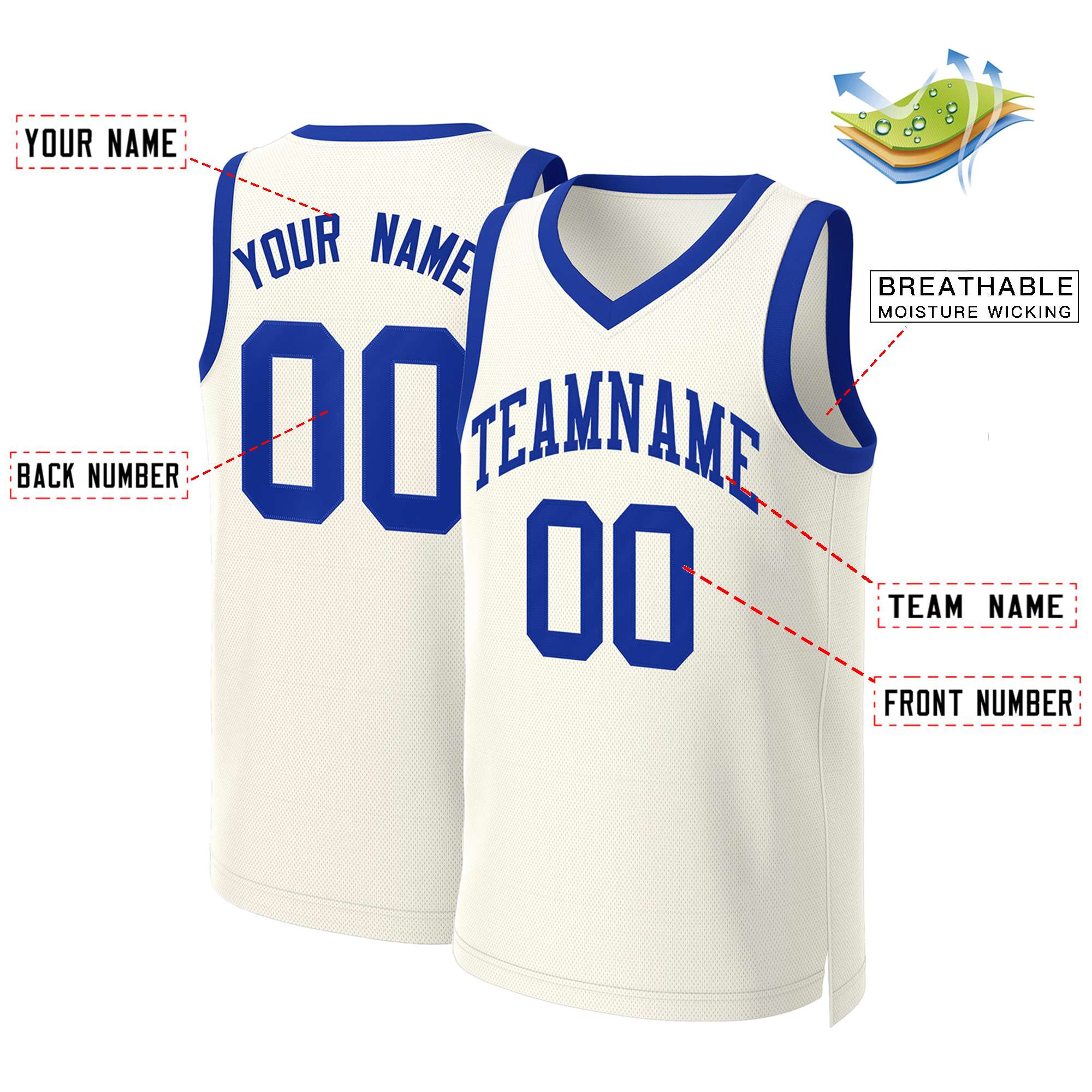 Custom Khaki Royal Classic Tops Basketball Jersey