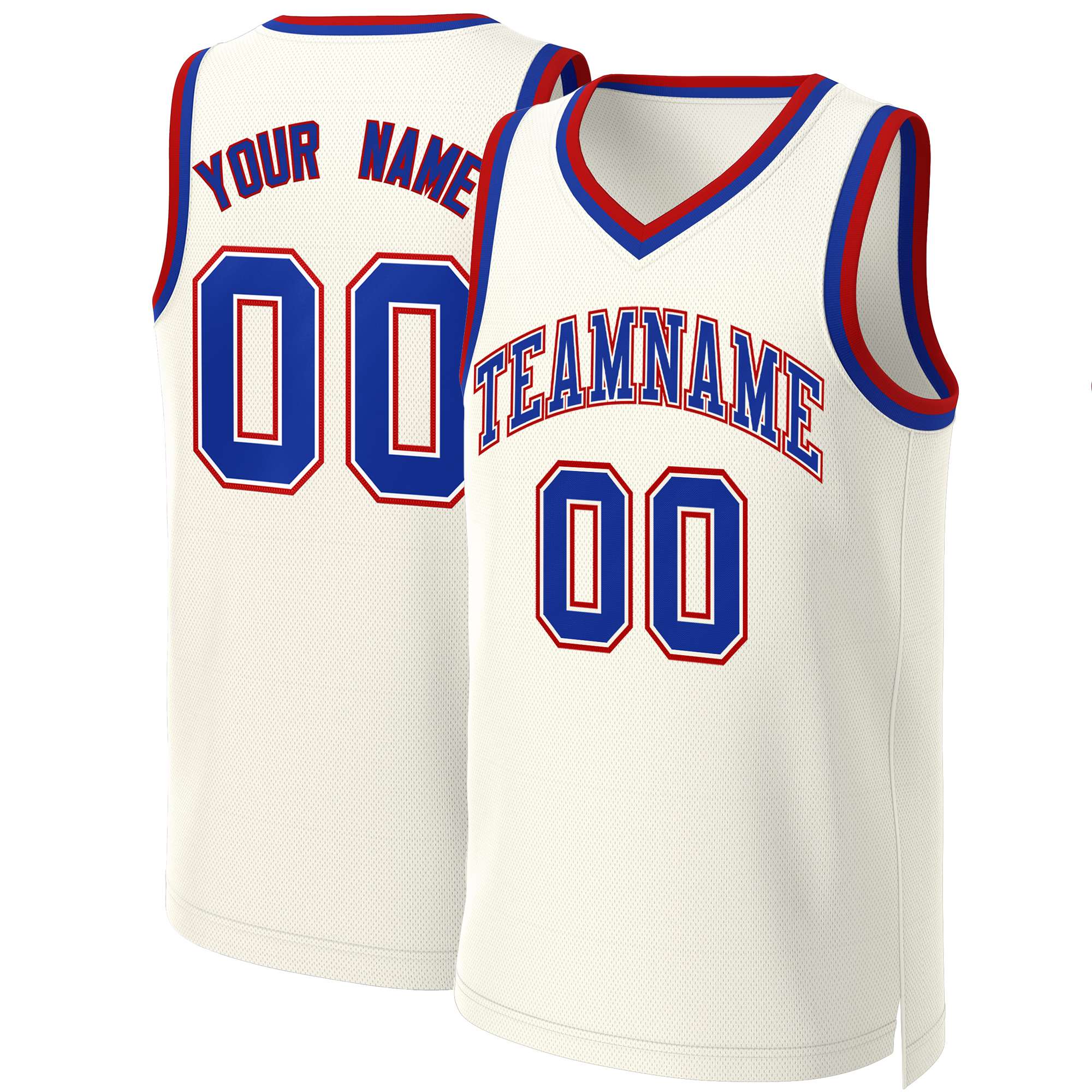 Custom Khaki Royal-White Classic Tops Basketball Jersey