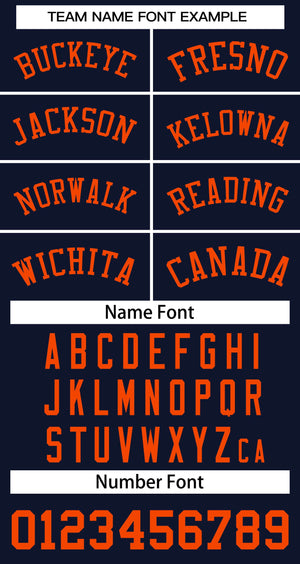 Custom Navy Orange Classic Tops Basketball Jersey