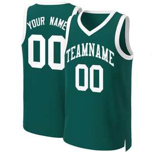 Maillot de basket-ball classique blanc Aqua personnalisé