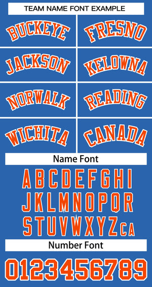 Custom Blue Orange-White Classic Tops Basketball Jersey