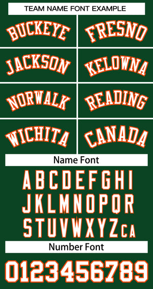 Custom Green White-Orange Classic Tops Basketball Jersey