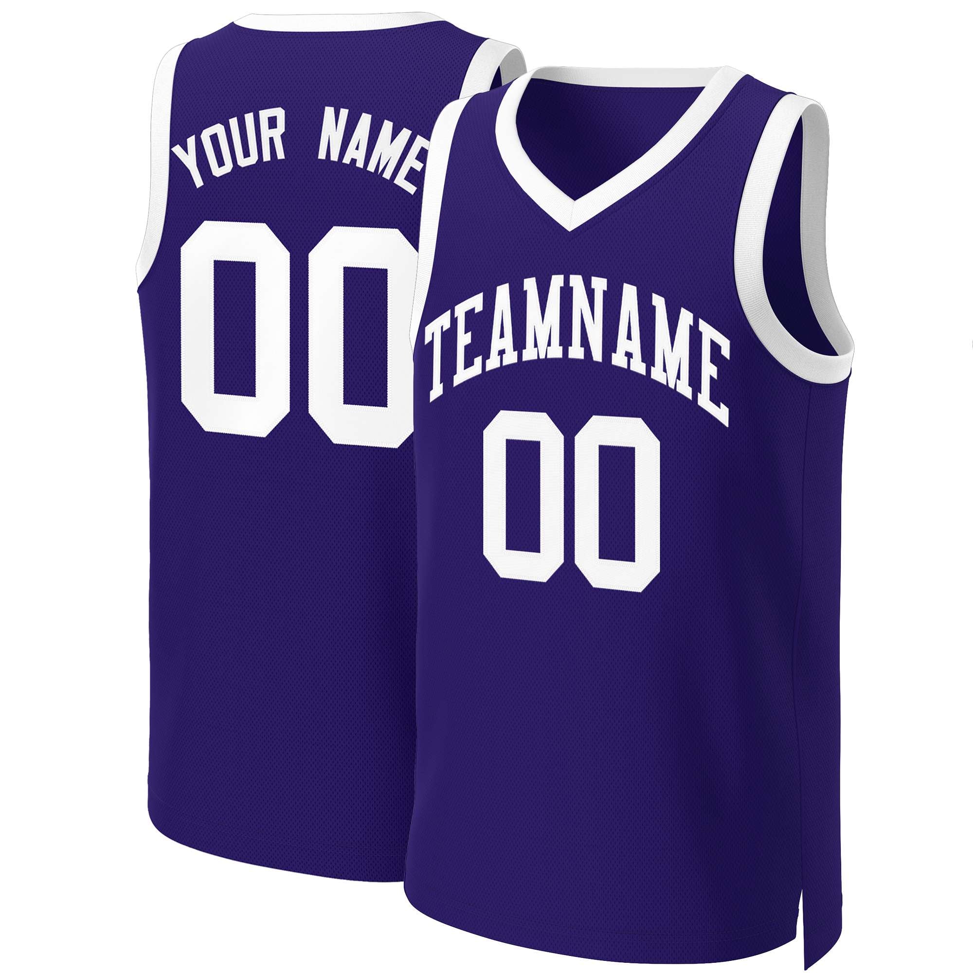 KXK White and Purple Jersey Basketball, White Purple Jersey - KXKSHOP