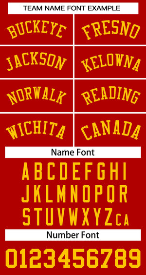 Custom Red Yellow Classic Tops Basketball Jersey