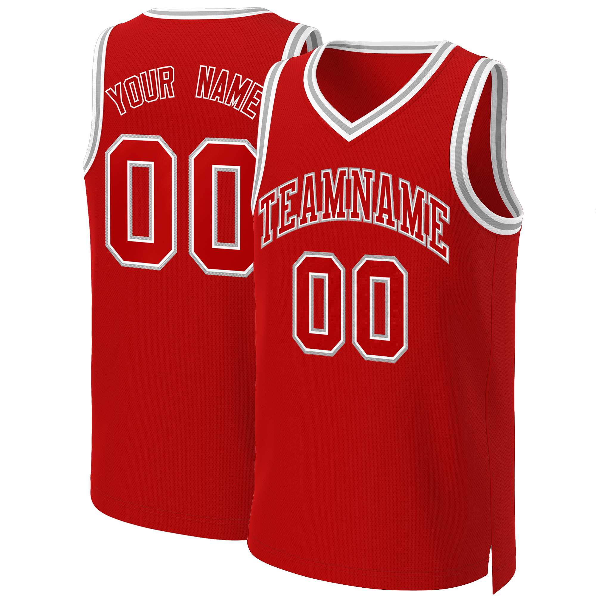 Custom Red Red-White Classic Tops Basketball Jersey