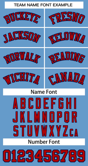 Custom Light Blue Red-Navy Classic Tops Basketball Jersey