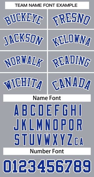 Custom Gray Royal-White Classic Tops Basketball Jersey