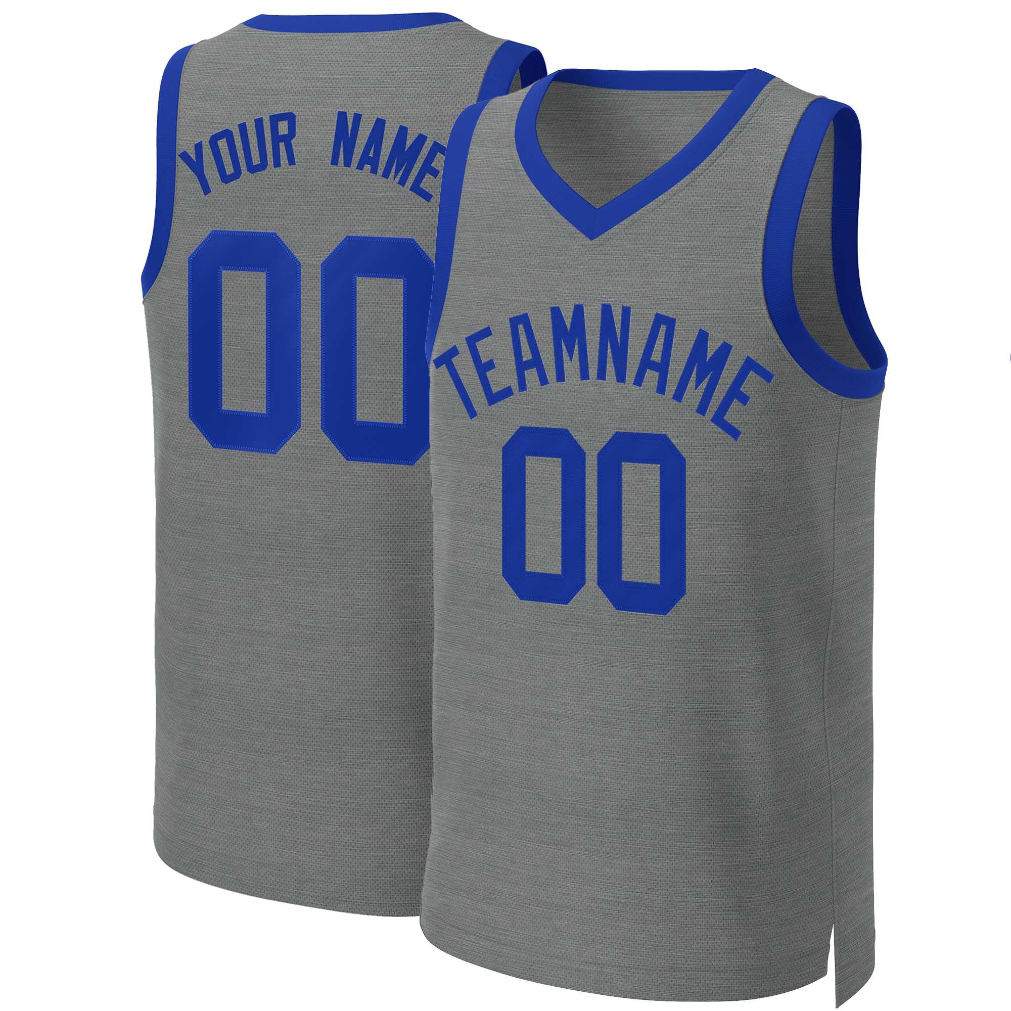 Maillot de basket-ball classique Royal gris foncé personnalisé