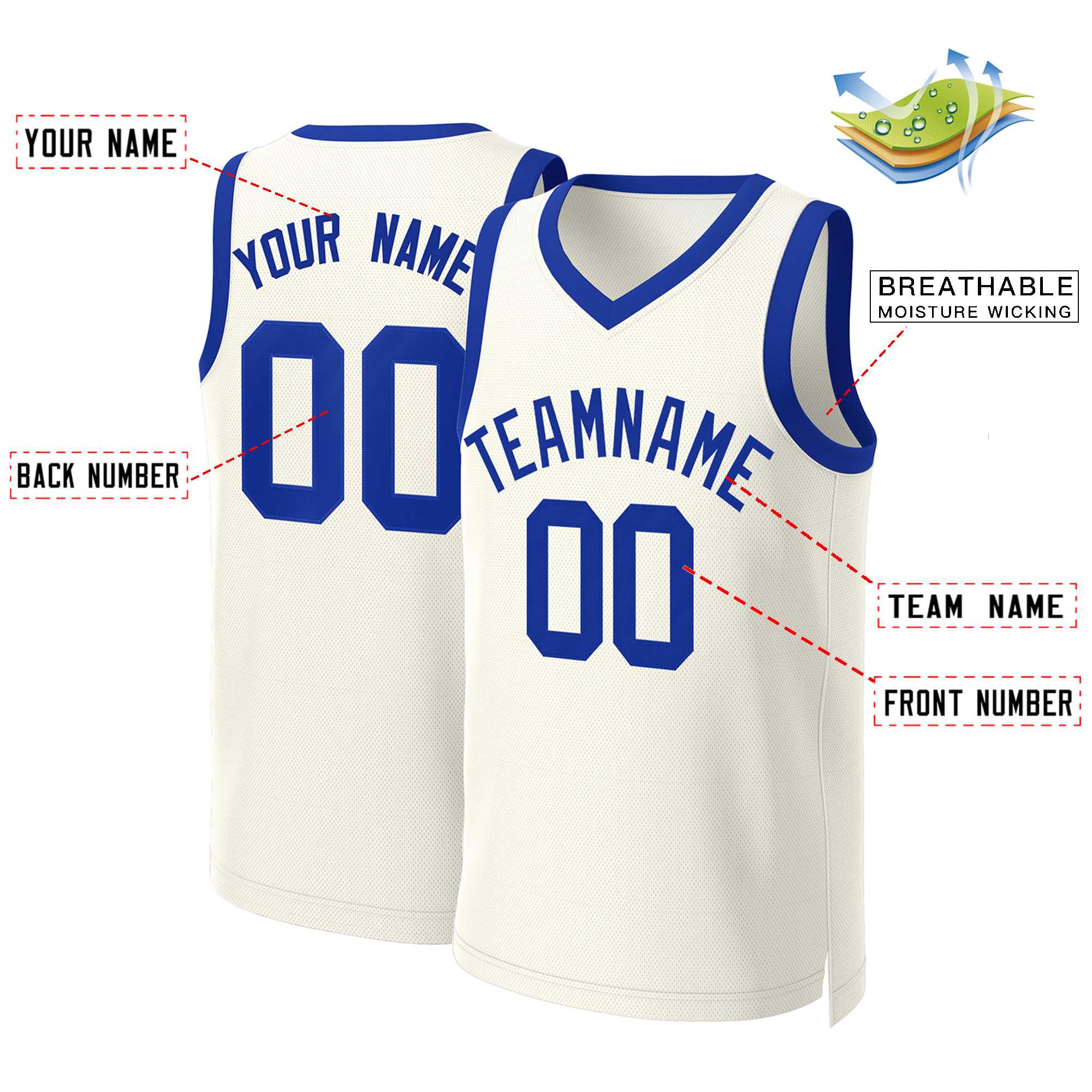 Custom Khaki Royal Classic Tops Basketball Jersey