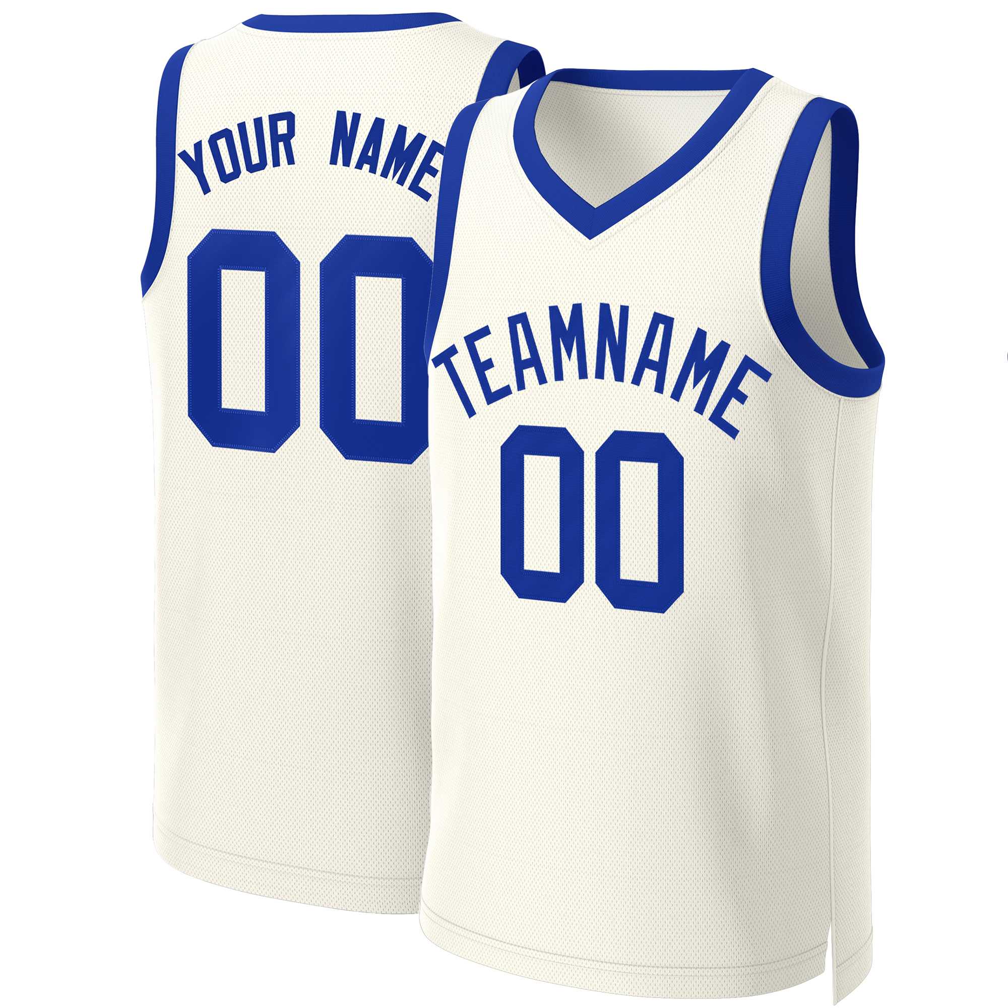 Custom Khaki Royal Classic Tops Basketball Jersey