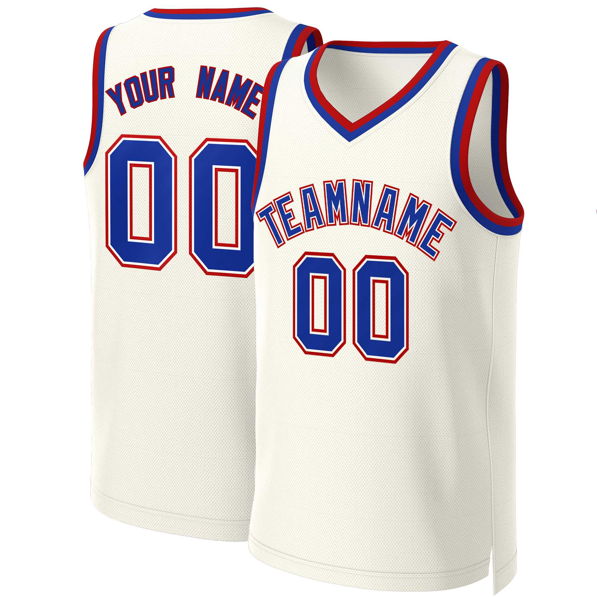 Custom Khaki Royal-White Classic Tops Basketball Jersey