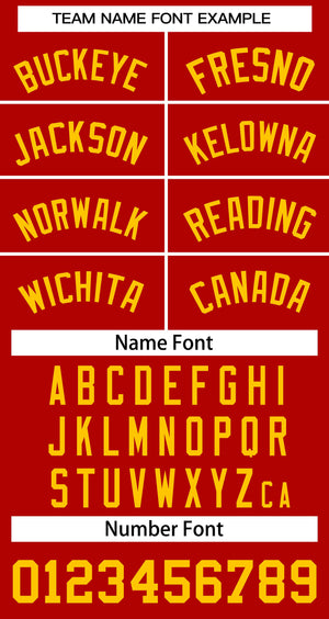 Custom Red Yellow Classic Tops Basketball Jersey