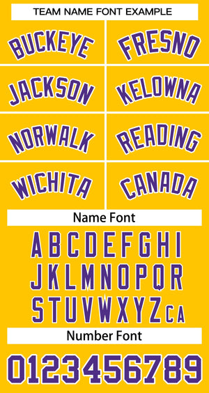 Custom Yellow Purple-White Classic Tops Basketball Jersey