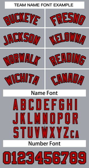 Custom Gray Red-Black Classic Tops Basketball Jersey