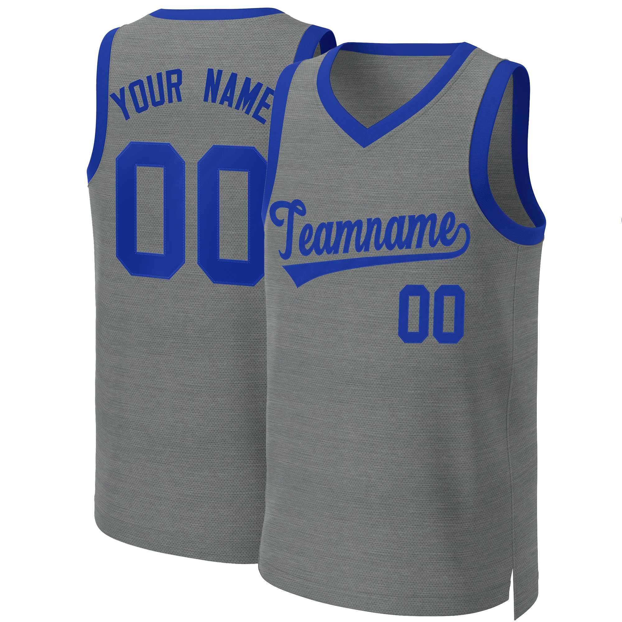 Custom Dark Gray Royal Classic Tops Basketball Jersey