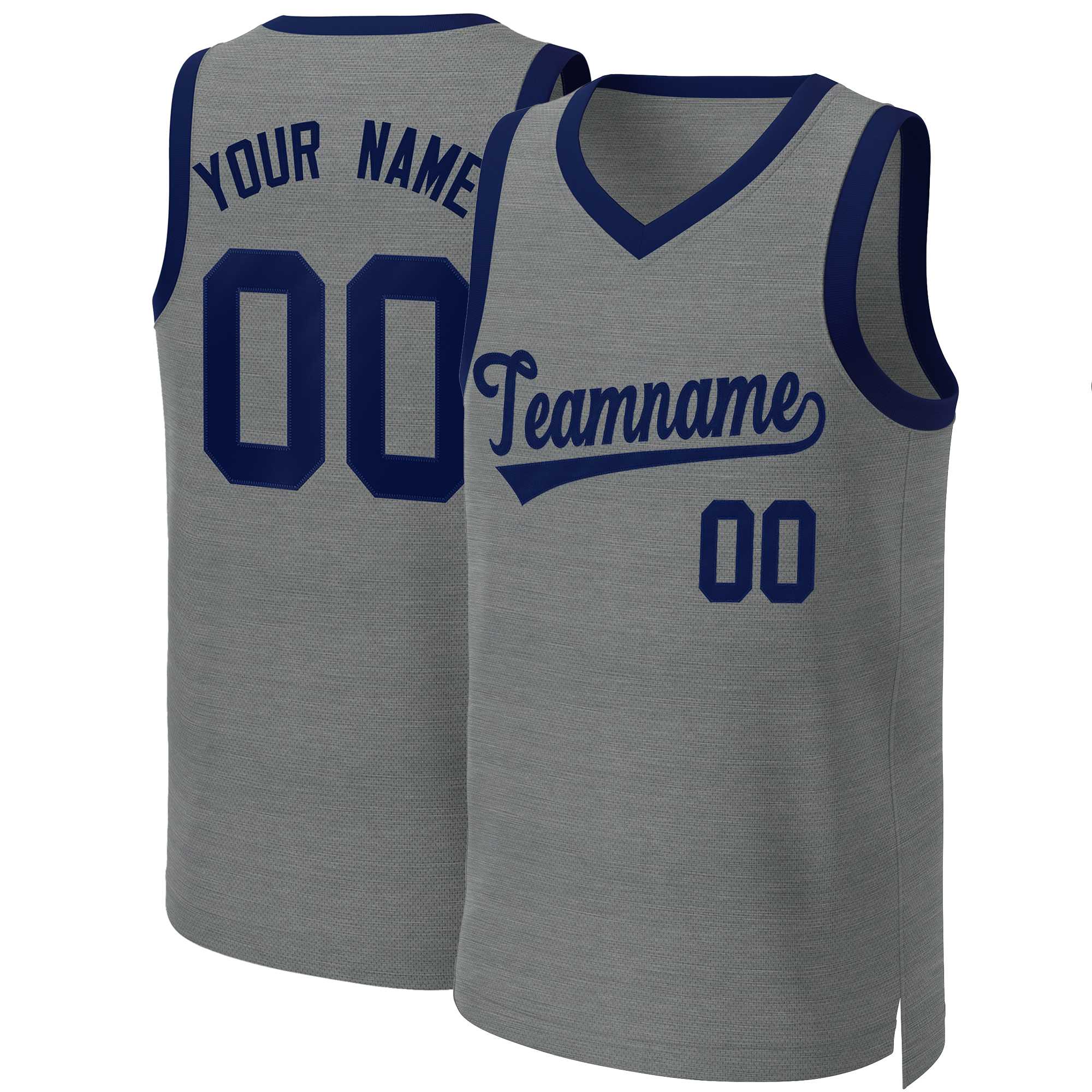 Custom Dark Gray Navy Classic Tops Basketball Jersey