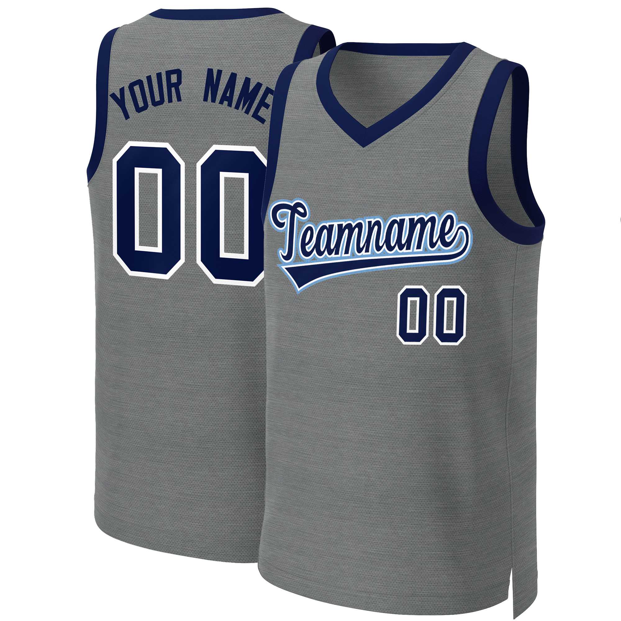 Custom Dark Gray Navy-White Classic Tops Basketball Jersey