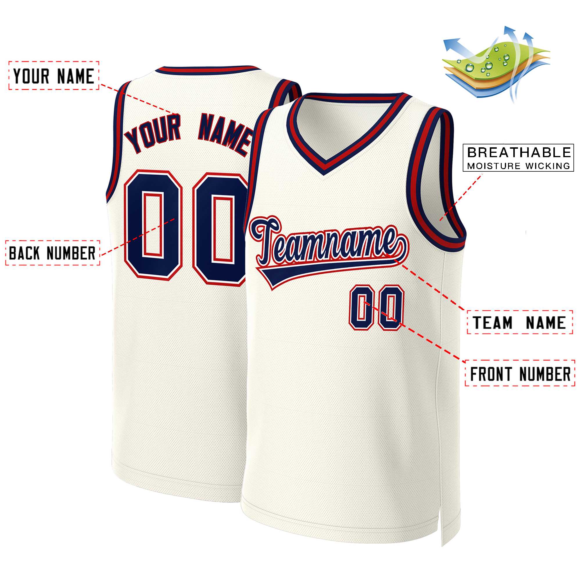 Custom Khaki Navy-White Classic Tops Basketball Jersey