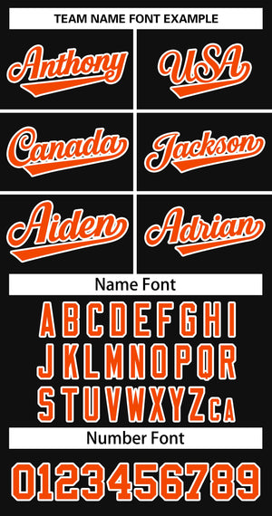 Custom Black Orange-White Classic Tops Basketball Jersey