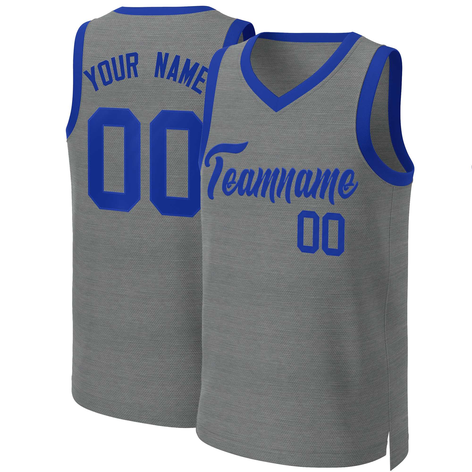 Custom Dark Gray Royal Classic Tops Basketball Jersey