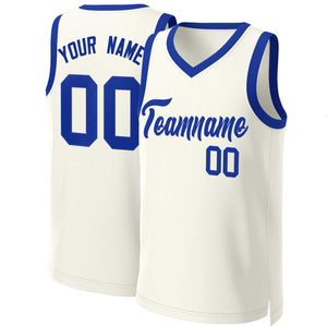 Custom Khaki Royal Classic Tops Basketball Jersey