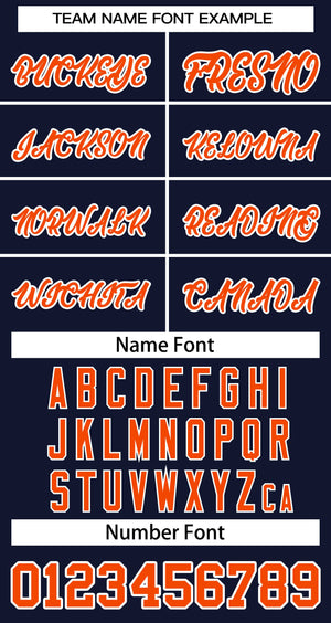 Custom Navy Orange-White Classic Tops Basketball Jersey