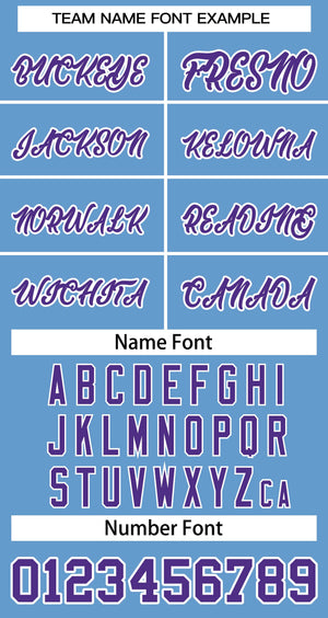 Custom Light Blue Purple-White Classic Tops Basketball Jersey