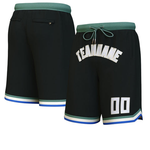 Custom Black White-Cream Personalized Basketball Shorts