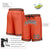 Custom Orange Black-White Personalized Basketball Shorts