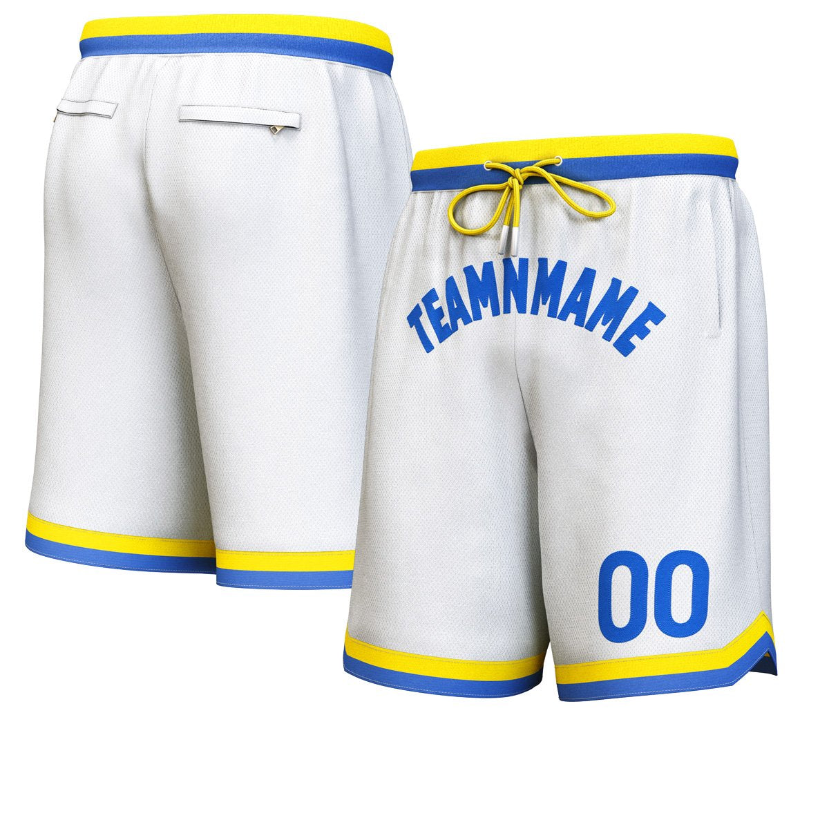 Short de basket-ball personnalisé White Royal personnalisé