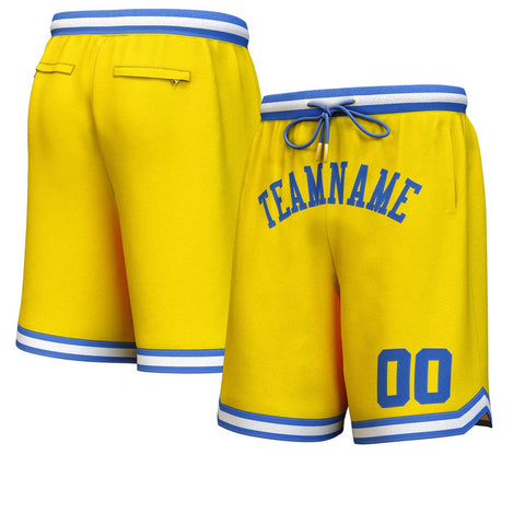 Custom Yellow Royal Personalized Basketball Shorts