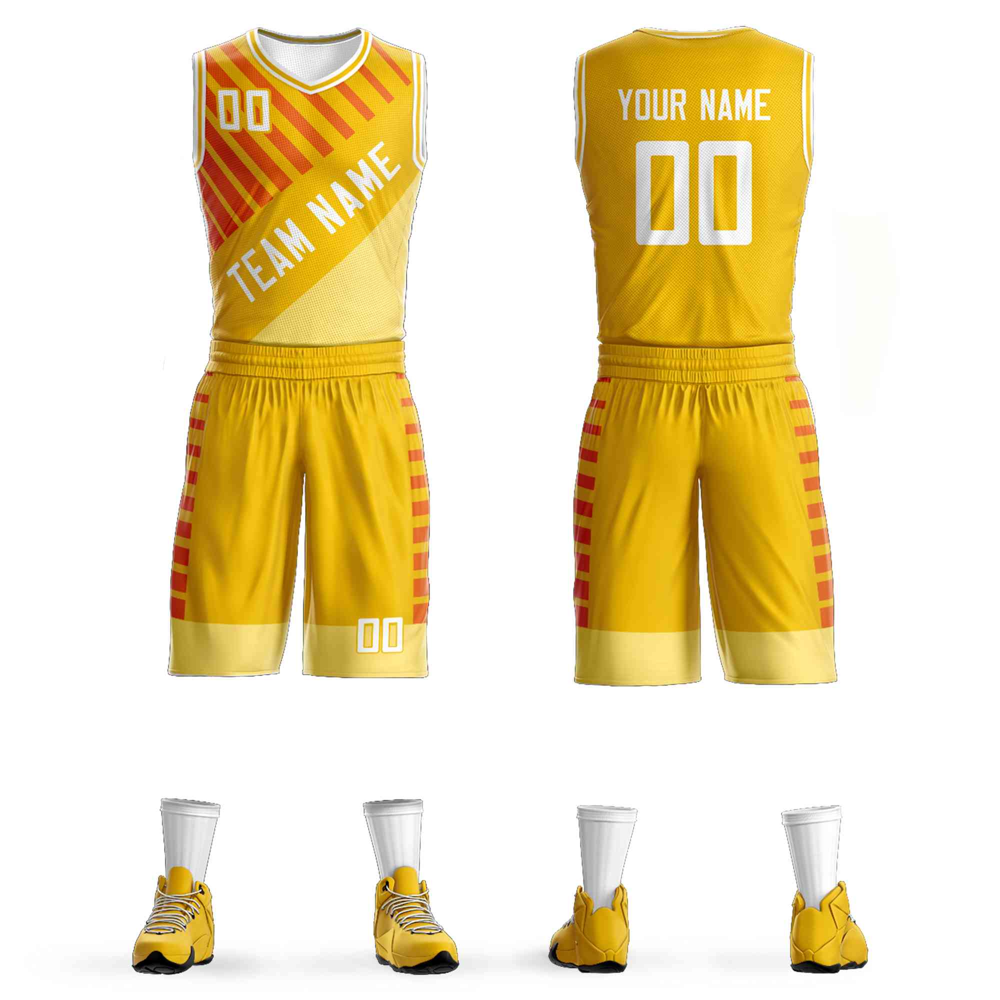 Le modèle fait sur commande de graffiti blanc d'or définit le maillot de basket-ball d'élément de barre