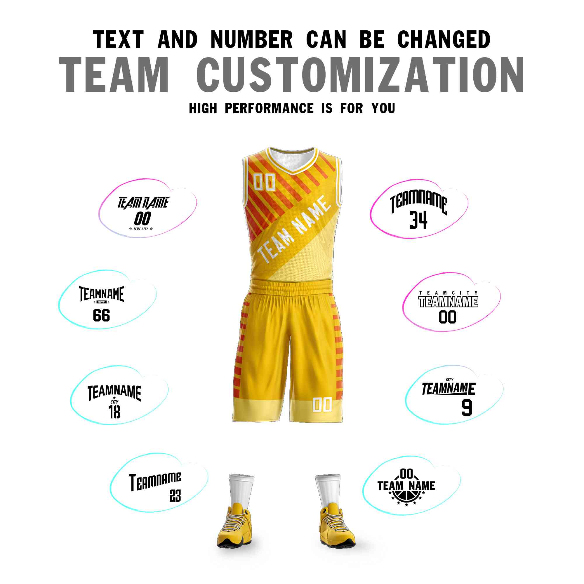 Custom Gold White Graffiti Pattern Sets Bar Element Basketball Jersey