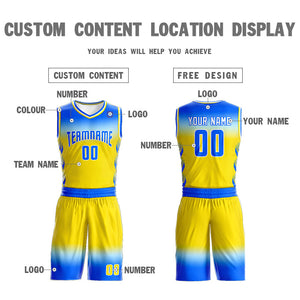 Custom Light Blue White Light Blue-White Gradient Fashion Sets Basketball Jersey