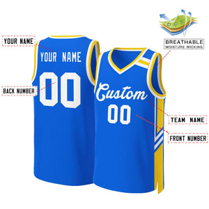 Maillot de basket-ball en maille personnalisé Royal White Classic Tops