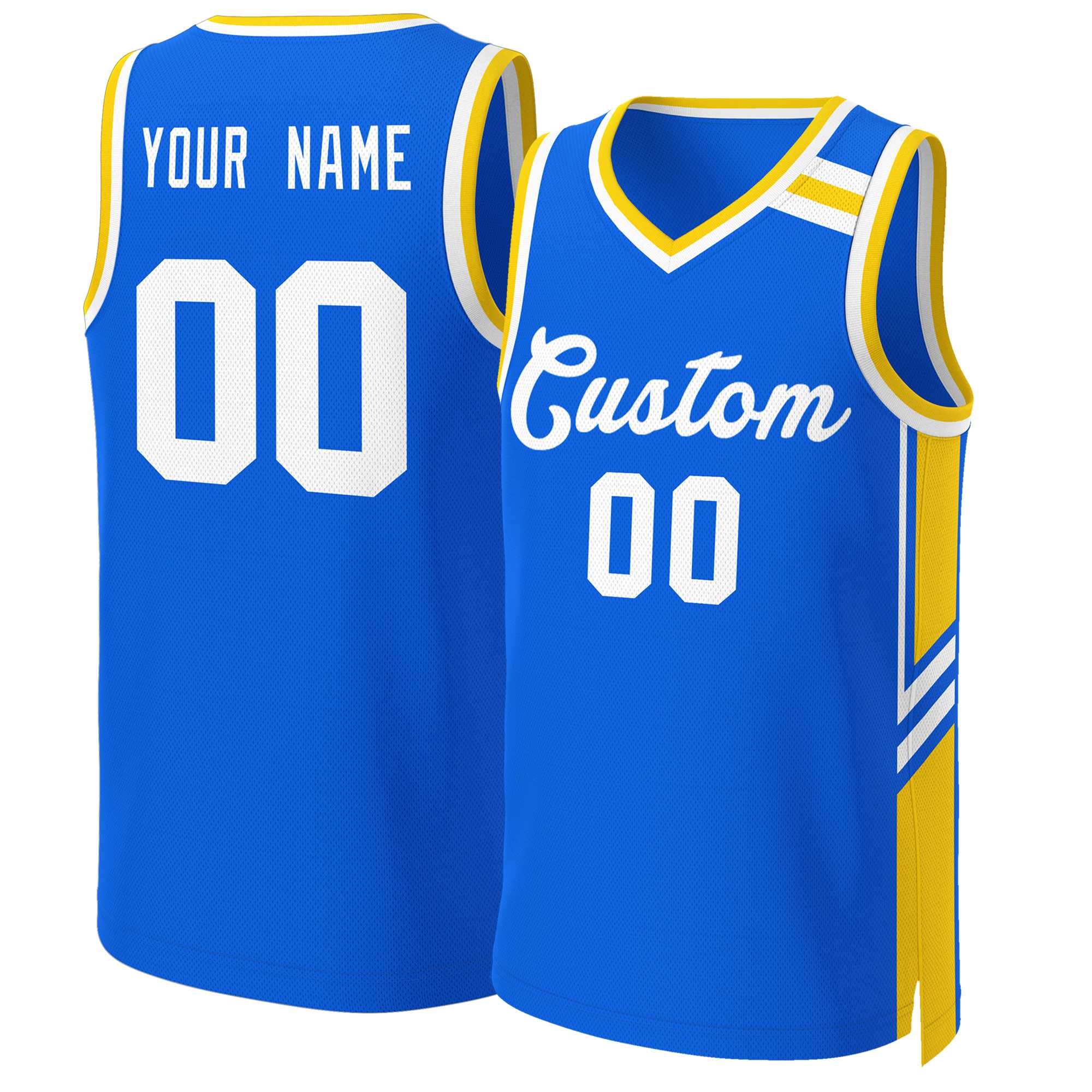 Maillot de basket-ball en maille personnalisé Royal White Classic Tops