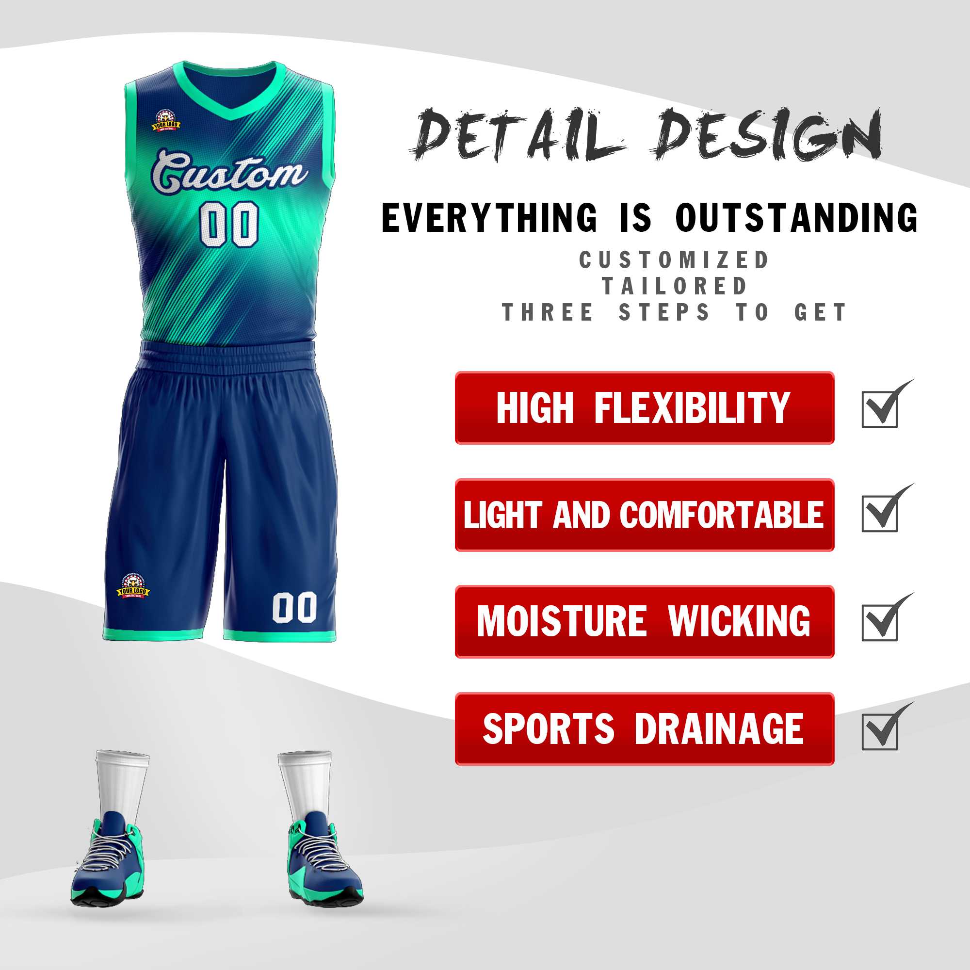 Custom Navy White-Navy Gradient Fashion Sets Slash Basketball Jersey