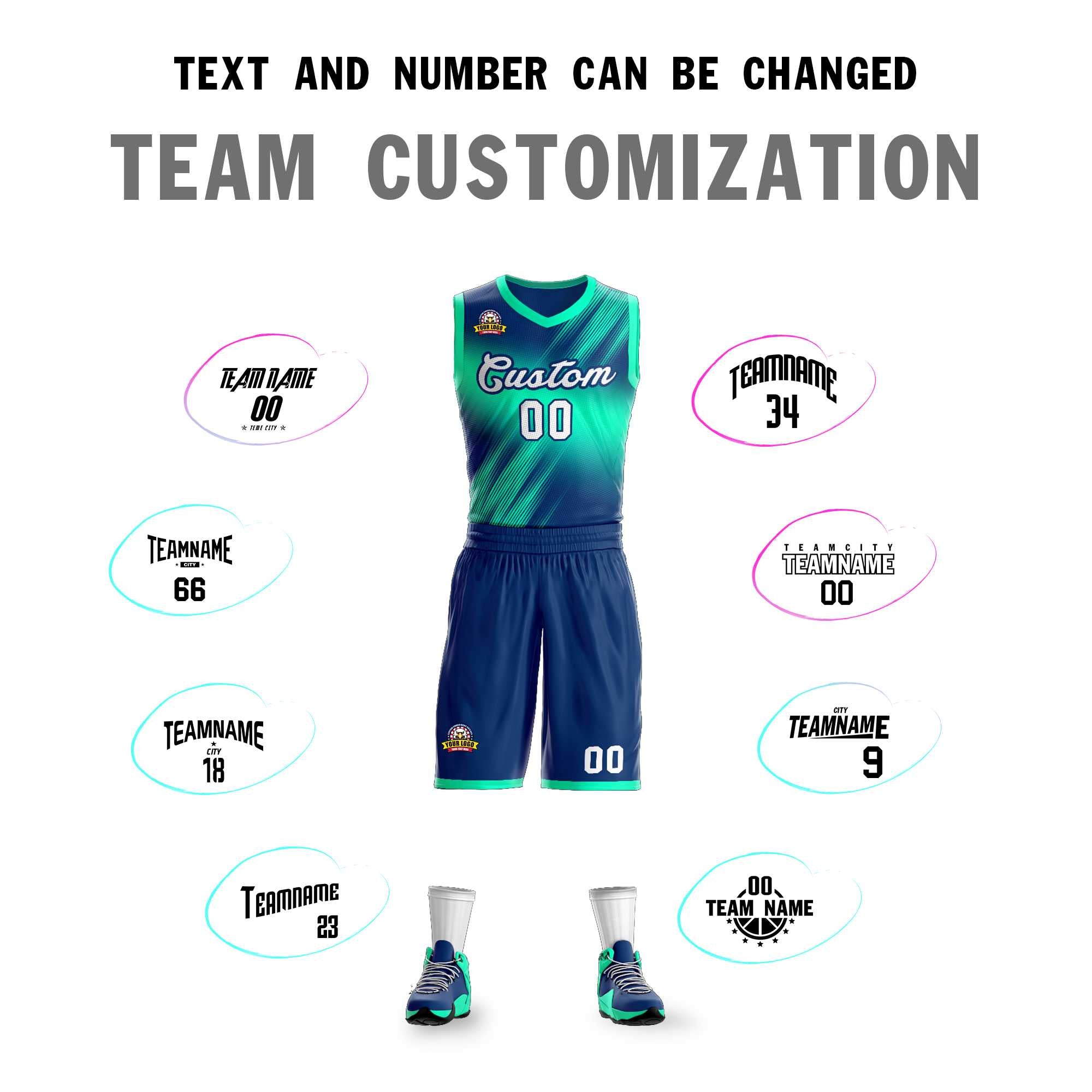 Custom Navy White-Navy Gradient Fashion Sets Slash Basketball Jersey