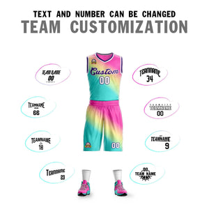 Custom Red Green-Purple Gradient Fashion Sets Slash Basketball Jersey