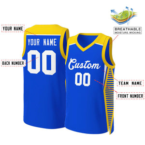 Maillot de basket-ball en maille personnalisé Royal White Classic Tops