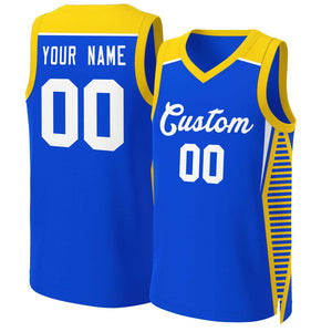 Maillot de basket-ball en maille personnalisé Royal White Classic Tops