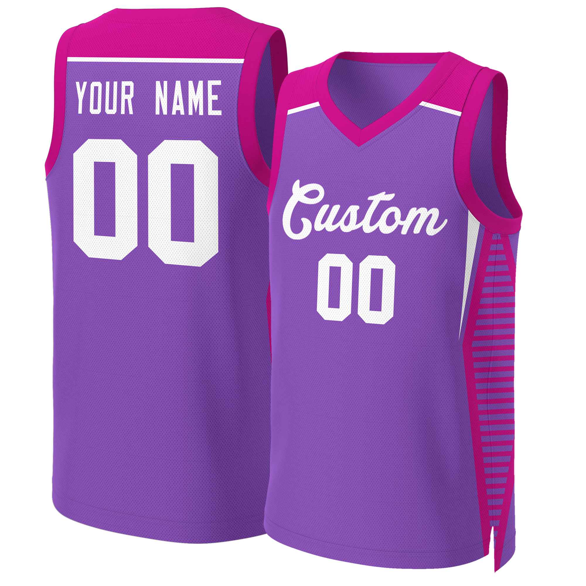 Maillot de basket-ball en maille, personnalisé, violet, violet, classique