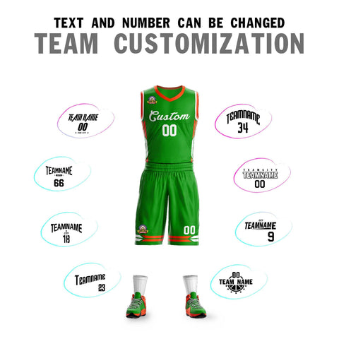 Custom Green Green Classic Sets Mesh Basketball Jersey