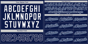 Custom Navy Navy-Powder Blue Classic Style Authentic Baseball Jersey