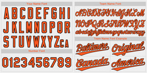 Custom White Orange-Black Classic Style Authentic Baseball Jersey