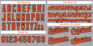 Custom Gray Orange-Black Classic Style Authentic Baseball Jersey