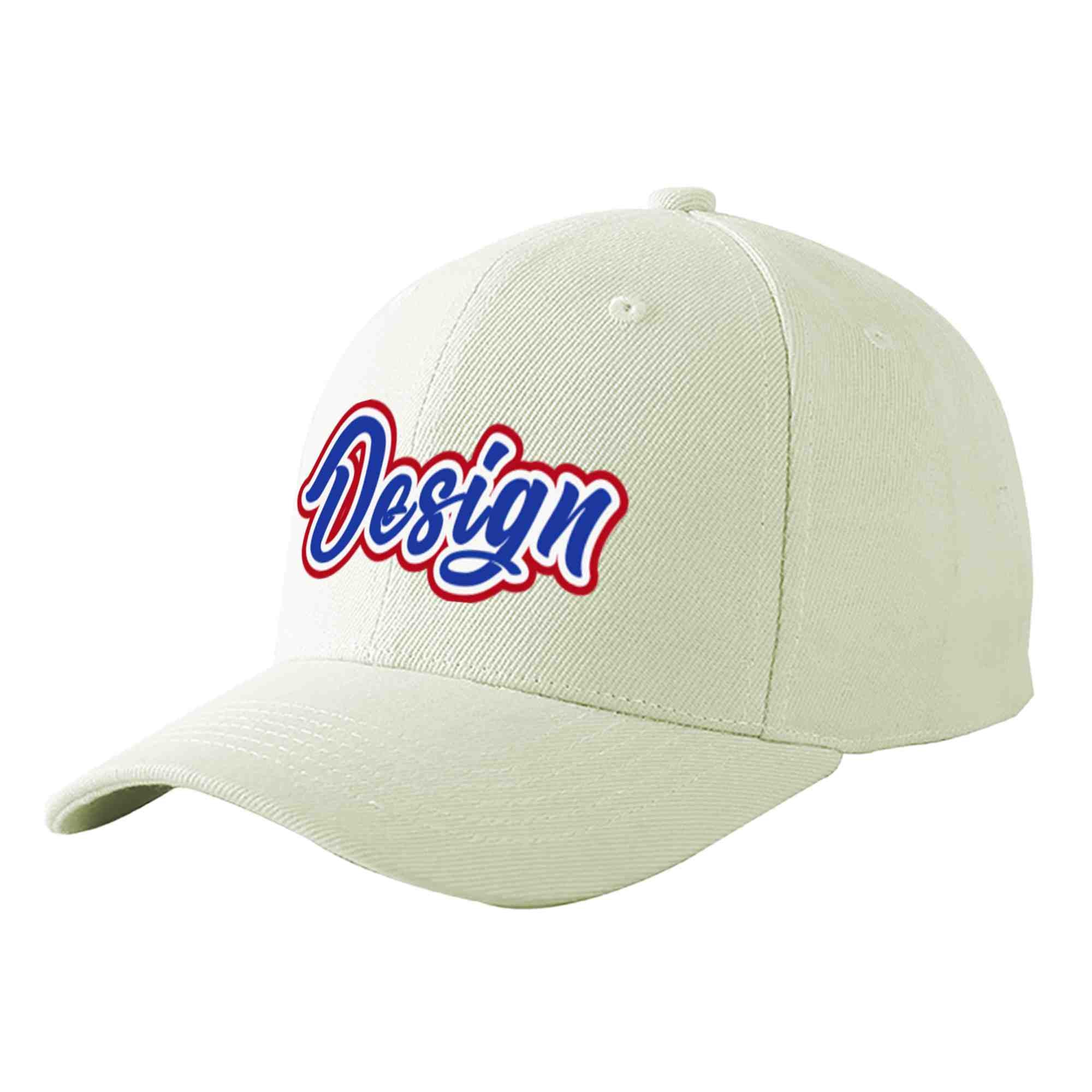 Casquette de baseball personnalisée crème-blanc courbé Eaves Sport Design