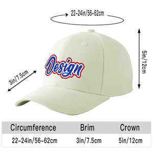 Casquette de baseball personnalisée crème-blanc courbé Eaves Sport Design