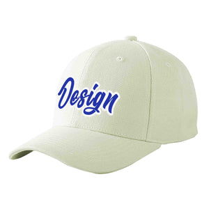 Casquette de baseball personnalisée crème-blanc courbé Eaves Sport Design