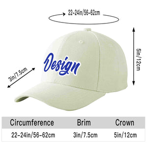 Casquette de baseball personnalisée crème-blanc courbé Eaves Sport Design